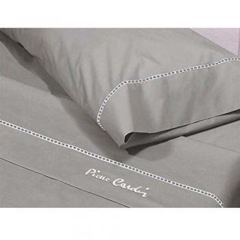 Pierre Cardin Juego de sábanas Arcadia, 100% Algodón, Gris, Cama 135 cm