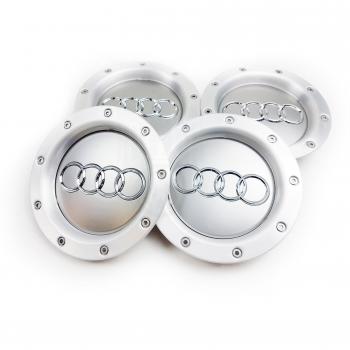 Juego de 4 tapones de aleación para rueda con logotipo RS4 9 SPOKE 8D0601165K [1998-2005]