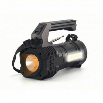Linterna Solar LED Recargable Multifuncional con Radio FM, Bluetooth y Altavoz Portátil USB TF para Emergencias y Camping