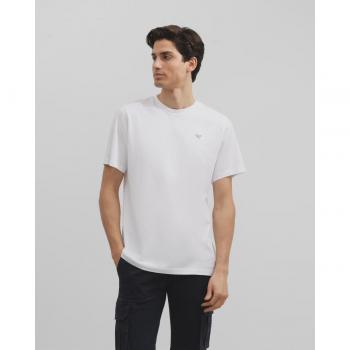 Camiseta blanca de manga corta para hombre