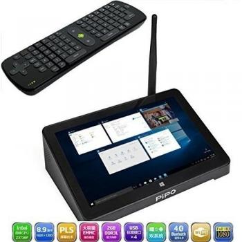 PIPO X9 32GB Mini Computer 8.9 1920x1200 Tablets Android TV Box Desktop Intel Z3736F Quad Core Windows 10 Android 4.4 Dual Boot Mini PC 2GB RAM 32GB ROM with RC11 Air Mouse