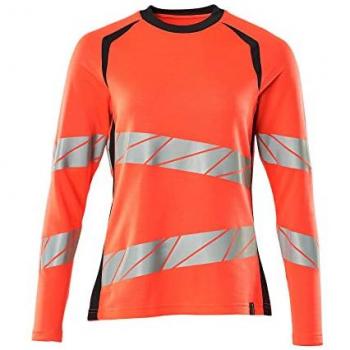 Camiseta de Manga Larga Accelerate Safe 19091 para Mujer, Color Rojo y Negro, Talla S