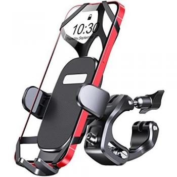 Cocoda Soporte Movil Bicicleta con 360° Rotación, Anti Vibración Soporte Movil Moto, Ajustable Porta Movil Bicicleta Montaña Compatible con iPhone 13/13 Pro/13 Mini/12/11, Samsung S21