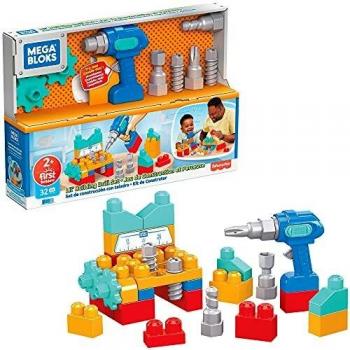 Mega Bloks Set de construcción con taladro Bloques de construcción, juguete para niños +1 año