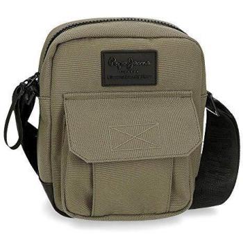 Pepe Jeans Denton Bandolera Pequeña Marrón 15x19x6 cms Poliéster Reciclado