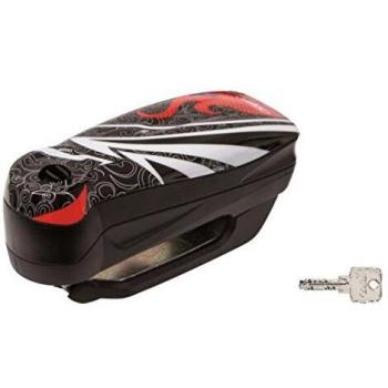 ABUS Detecto 7000 RS1 Flame Black Motorcycle Disc Lock with Alarm