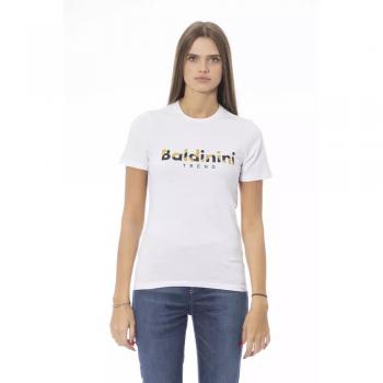 Baldinini Trend White Cotton Tops & T-Shirt - L