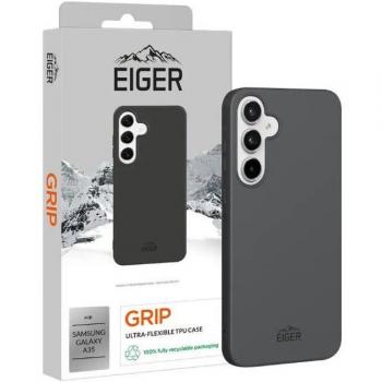 Funda con agarre de TPU negro para Samsung Galaxy A35 Eiger Grip