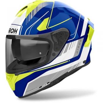 Airoh Casco Integral Spark 2 Chrono Azul-Amarillo Brillante