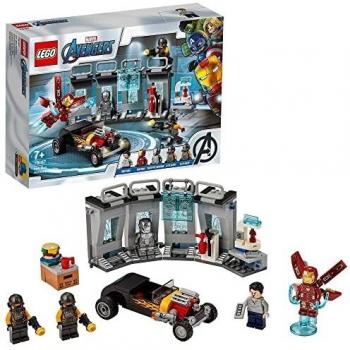 LEGO 76167 Marvel Avengers Super Heroes Armería de Iron Man, Juguete de Construcción de Vengadores con Mini Figura de Tony Stark