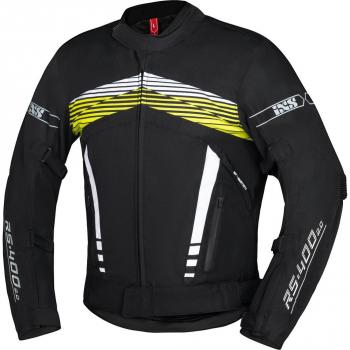Chaqueta de Moto iXS Sport RS-400 3.0 Impermeable Textil Blanco-Amarillo-Negro