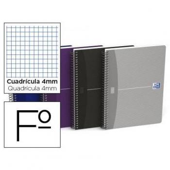 Cuaderno Oxford Essentials Spiral Soft Cover Folio 80 Sheets 90g Grid 4mm Assorted Colors