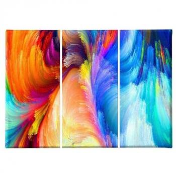 Impresión sobre Lienzo Color Abstracto 1, Poliéster Multicolor, 120x3x60 cm, Epikasa
