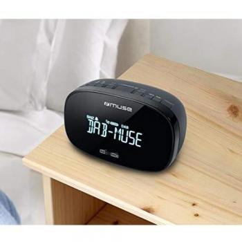 Radio Despertador DAB+/FM Muse M-150CDB con Pantalla LCD Grande y Doble Alarma Negra