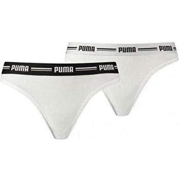 Puma Iconic String 2P Packed Ropa Interior, Mujer, Blanco, Extra-Small