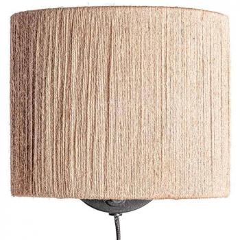 Aplique de Pared Khed de Yute en color Natural de 25x15x24cm