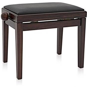 Banqueta de Piano Ajustable Gear4music Efecto Palisandro