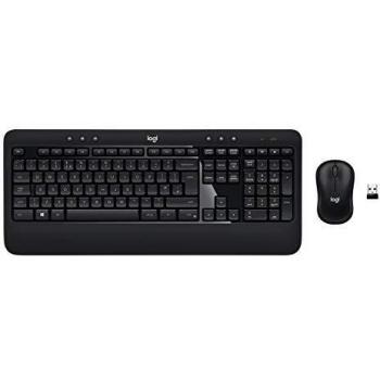 Logitech Advanced Combo Wireless Keyboard and Mouse, QWERTY UK English Layout - Black