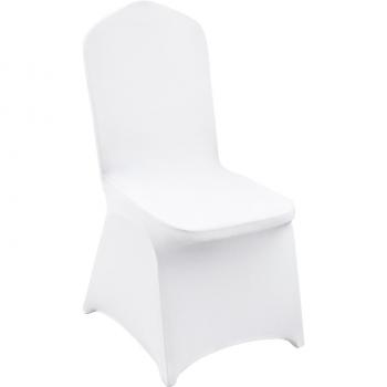 VEVOR 12-Piece Stretchable Spandex Folding Chair Covers, Universal Fitted Removable Washable Protective Slipcovers, White