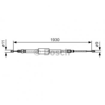 Cable de freno de mano BOSCH 1 987 482 011 para Renault Megane II Coupe-Cabriolet