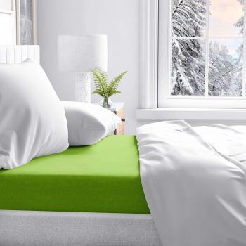 PETTI Artigiani Italiani Cama 160, Verde, Sabana Bajera Ajustable, Algodón Percal, 100% Made in Italy,