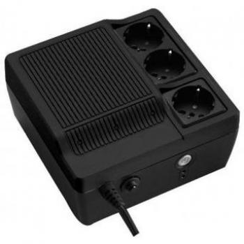 Sistema de Alimentación Ininterrumpida CoolBox SCUDO600 - SAI/UPS 600VA/300W con 3 Salidas AC, Color Negro