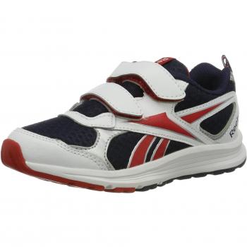 Reebok Almotio RS 2V, Zapatillas de Running para Niños, Blanco / Azul / Rojo / Plateado