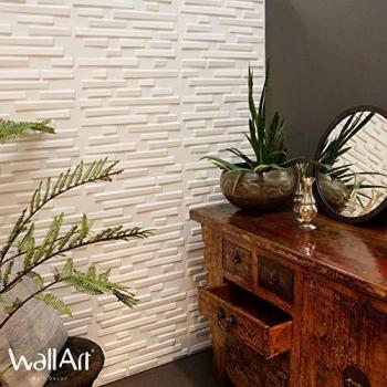 WallArt Aneles de Pared 3D Pebbles 12 Piezas GA-WA13 Fibra Vegetal Natural