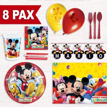Party Fiesta Pack cumpleaños Mickey Mouse para 8 Personas