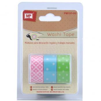 MP PM191-06 - Pack de 3 cintas decorados, tamaño 3 x 3 m