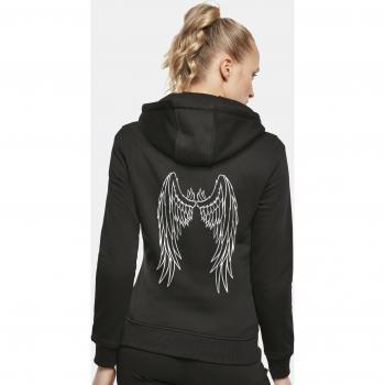 Miss Tee Angel Wings Women's Black Hoodie