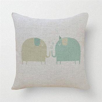 Kenneth case-The nueva serie de patrones de lino fundas de almohada de elefante 18 x 45,72 cm