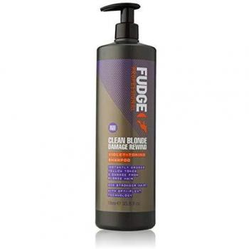 Fudge Professional Purple Toning Shampoo, Clean Blonde Damage Rewind Shampoo, For Blonde Hair, 1000 ml