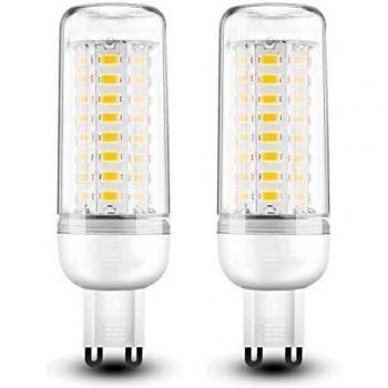 COMY Bombilla LED G9 de 10W Equivalente a 60W Lampara Halógena, 800LM, No Regulable Ahorro de Energía Bombilla para Iluminación del Hogar, Paquete de 2,Warm White