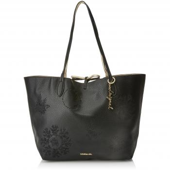 Desigual - Bols_capri Alice. 2000. U, Mujer, Negro, 13x28x30 cm