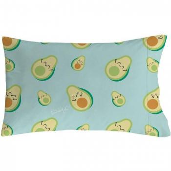 Almohada de aguacates 50x80 cm 100% algodón 144 hilos, color aguamarina