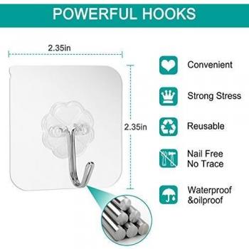 Alliebe clavos libres de ganchos adhesivos ganchos de pared 6KG