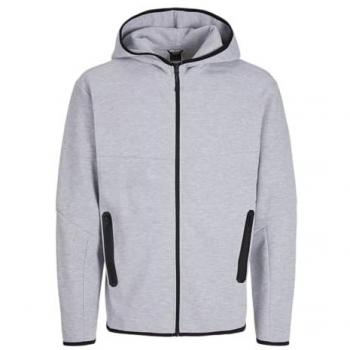Sudadera con Capucha Jack & Jones Fusion Gris Claro Melange, Hombre, Con Cremallera y Bolsillos