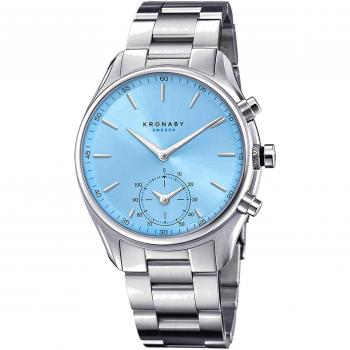 Kronaby Sekel S3780/2 Blue Stainless Steel Hybrid Smartwatch for Men