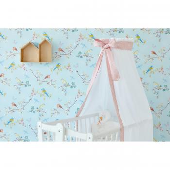 Force Kids ciel de lit Fine Diamante blanc sur vieux rose