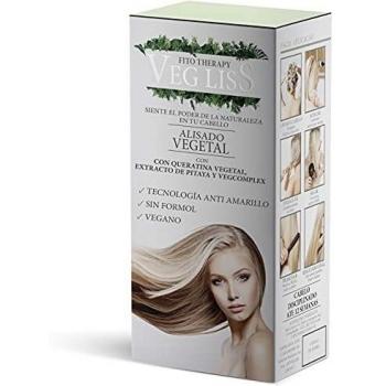 Kit Alisado Brasileño Vegano - Champú + Reductor de Volumen - Tratamiento Capilar Hidratante Sin Formol sin Siliconas - Repara y Reduce el Frizz Hasta 12 Semanas - VegLiss Alisado Vegetal de Queratina