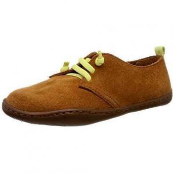 CAMPER Peu - Brown Suede Smart Casual Shoes for Girls, Size 28
