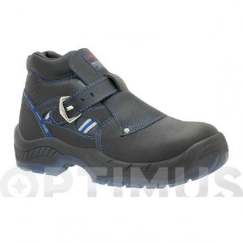 Panter 434021700 - Bota Seguridad Fragua Plus S3 Talla 37, Color Negro, Piel Flor Natural, Suela Bidensidad PU/TPU, Tecnología OPTIMAL SOLE, Reflectantes Laterales