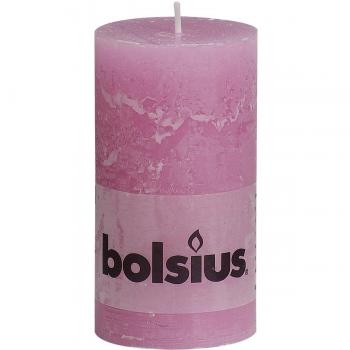 Bolsius Vela del Pilar Rústica 130 x 68 mm 6 Piezas Rosa