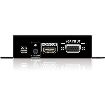 Convertidor de Video VGA a HDMI 2K con Escalador y Audio, Compatible con RoHS, FCC y CE