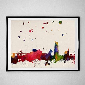 Póster de Bilbao - Lámina e Ilustración de Ciudad, Mapa de España, Sin Marco, Tamaño A4