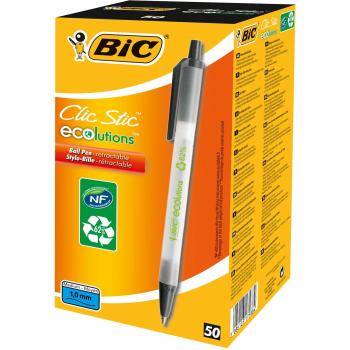 BIC Clic Stic ECOlutions bolígrafos Retráctiles punta media