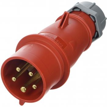 Mennekes 101200002 Clavijas CEE AM-TOP, Tomas de Corriente, 400 V, 50-60 Hz, 32 A, 5 Polos, IP 44, Rojo