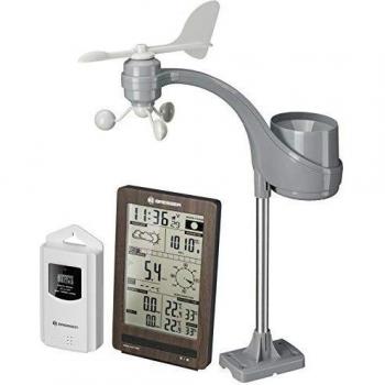 Bresser Estación meteorológica inalámbrica con sensor exterior ClimaTemp FW, centro meteorológico en imitación de madera.