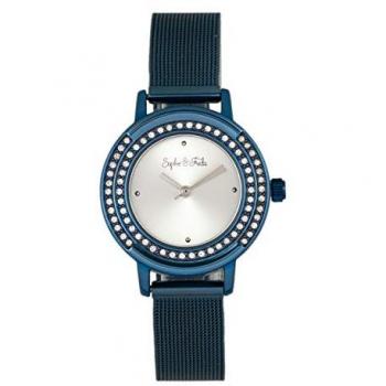 Sophie & Freda Cambridge Women's Blue Bracelet Watch with Swarovski Crystals - One Size